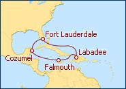 Visualizza l'itinerario della Crociera Haiti, Giamaica e Messico