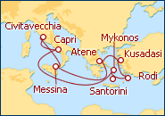 Visualizza l'itinerario della Crociera Isole Greche 