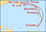 Visualizza l'itinerario della Crociera Celebrity Summit da San Juan