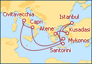 Visualizza l'itinerario della Crociera Mediterraneo Orientale 