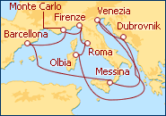 Visualizza l'itinerario della Crociera Mediterraneo VII