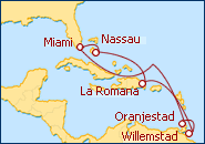 Visualizza l'itinerario della Crociera Caraibi del Sud