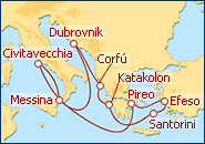 Visualizza l'itinerario della Crociera Imperio Romano II