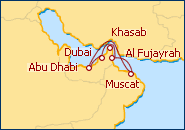 Visualizza l'itinerario della Crociera United Arab Emirates,Oman,Bahrain