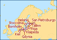 Visualizza l'itinerario della Crociera Capitali del Nord 
