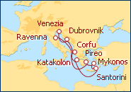 Visualizza l'itinerario della Crociera Rondo Veneziano II