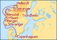 Visualizza l'itinerario della Crociera Nord Europa e Fiordi 