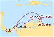 Visualizza l'itinerario della Crociera Horizon da Cartagena