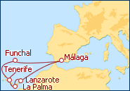 Visualizza l'itinerario della Crociera Isole Canarie 2012