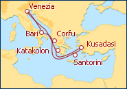 Visualizza l'itinerario della Crociera Isole Greche e Turchia
