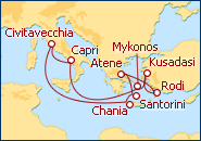 Visualizza l'itinerario della Crociera Isole Greche e Turchia II