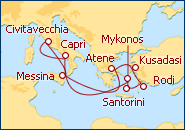 Visualizza l'itinerario della Crociera Isole Greche e Turchia 