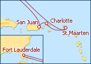 Visualizza l'itinerario della Crociera Florida e Caraibi Occidentali II 