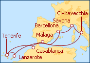 Visualizza l'itinerario della Crociera Le Isole del Sole 
