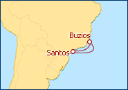 Visualizza l'itinerario della Crociera Splendour Of The Seas da Santos