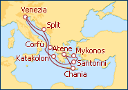 Visualizza l'itinerario della Crociera Isole Greche IV