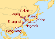 Visualizza l'itinerario della Crociera Cina e Giappone