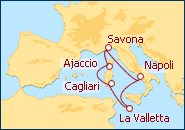 Visualizza l'itinerario della Crociera Colori del Mediterraneo 2012
