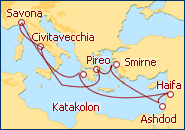 Visualizza l'itinerario della Crociera Ritorno in Terra Santa da Savona