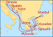 Visualizza l'itinerario della Crociera Imperi Mediterranei