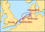 Visualizza l'itinerario della Crociera Alemania, Inglaterra y Holanda