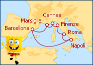 Visualizza l'itinerario della Crociera Mediterraneo Occidentale