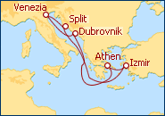 Visualizza l'itinerario della Crociera Adriatico, Grecia e Turchia