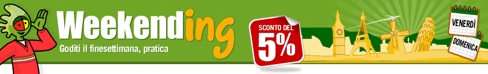 Programmazione speciale di viaggi per Weekend