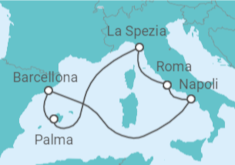 Itinerario della crociera Italia, Spagna - Royal Caribbean