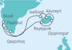 Itinerario della crociera Crociera Islanda e Groenlandia + Hotel a Reykjavik - NCL Norwegian Cruise Line