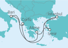 Itinerario della crociera Turchia, Grecia, Italia - MSC Crociere
