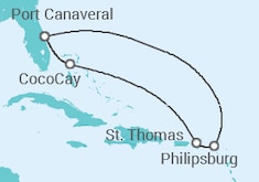 Itinerario della crociera Isole Vergini statunitensi, Sint Maarten - Royal Caribbean