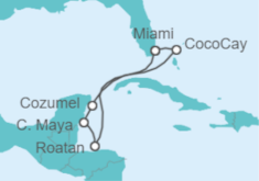 Itinerario della crociera Crociera Honduras, Messico + Hotel a Miami - Royal Caribbean