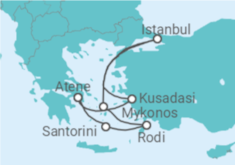 Itinerario della crociera Turchia, Grecia - NCL Norwegian Cruise Line