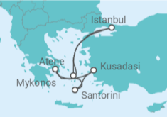 Itinerario della crociera Crociera in Grecia e Turchia + Soggiorno ad Atene - Royal Caribbean