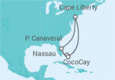 Itinerario della crociera Crociera Stati Uniti, Bahamas + Soggiorno a New York - Royal Caribbean