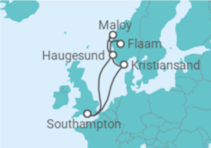 Itinerario della crociera Crociera Fiordi norvegesi con soggiorno a Londra - MSC Crociere