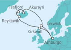 Itinerario della crociera Regno Unito, Islanda - MSC Crociere