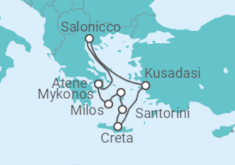 Itinerario della crociera Crociera Grecia, Turchia + Soggiorno ad Atene - Celestyal Cruises
