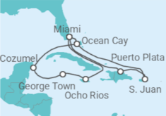 Itinerario della crociera Giamaica, Isole Cayman, Messico, Stati Uniti, Portorico - MSC Crociere