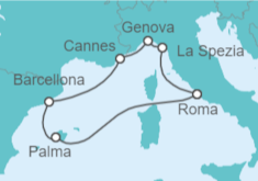 Itinerario della crociera Italia, Spagna - MSC Crociere