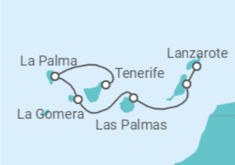 Itinerario della crociera Crucero en el archipiélago de las Canarias, el dulzor de una eterna primavera - CroisiMer