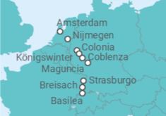Itinerario della crociera Amsterdam e Basilea - CroisiEurope