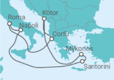 Itinerario della crociera Grecia, Montenegro, Italia - Princess Cruises