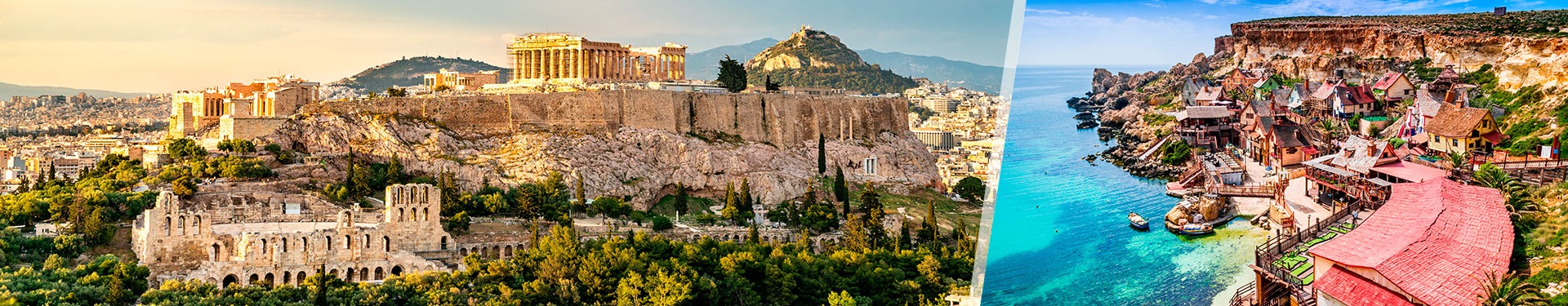 Atene e Malta con auto a noleggio