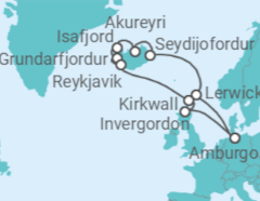 Itinerario della crociera Crociera Islanda e Regno Unito + Hotel ad Amburgo - Costa Crociere