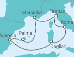 Itinerario della crociera Italia, Francia, Spagna - MSC Crociere