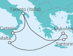 Itinerario della crociera Grecia, Malta, Italia - Costa Crociere