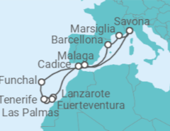 Itinerario della crociera Isole Canarie - Costa Crociere