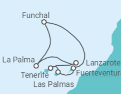 Itinerario della crociera Crociera alle Isole Canarie + Soggiorno a Tenerife - MSC Crociere
